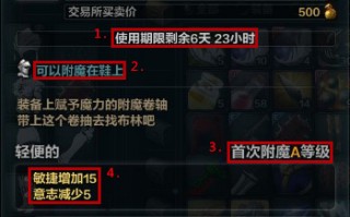  ,洛奇英雄传附魔的等级什么意思？